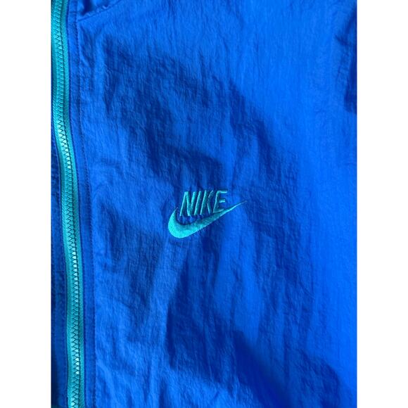 Rare Vintage Nike Men's Blue Green Windbreaker XL Track Suit Jacket & Pants Set - Picture 6 of 11